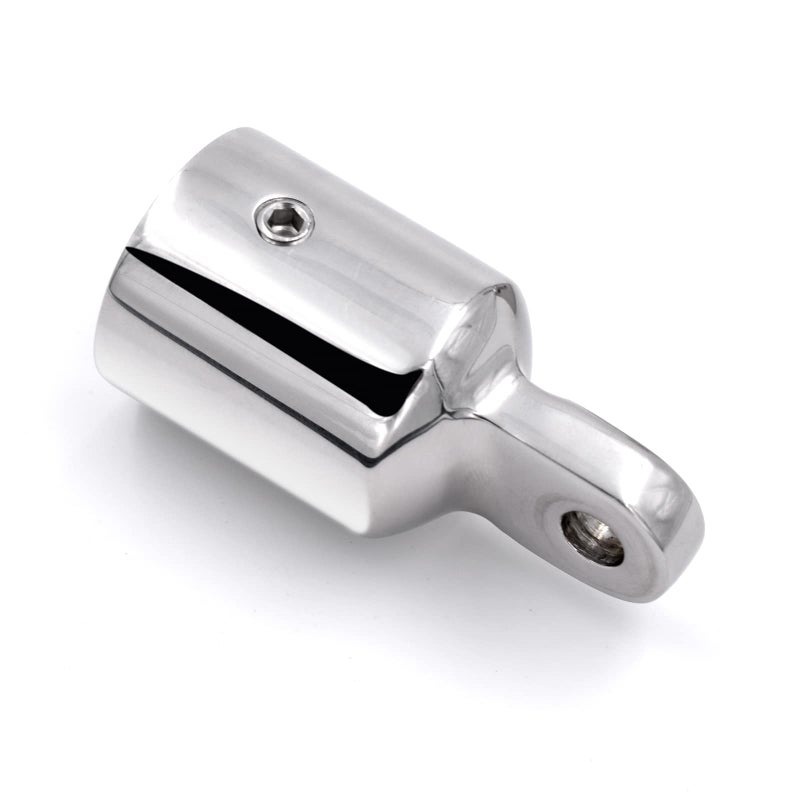 Acelane 2 PCS Bimini Top Cap External Eye End Boat Fittings Stainless Steel Marine Hardware, Fits 7/8 inches OD Round Tubing (Upgraded Silver) - Image 3